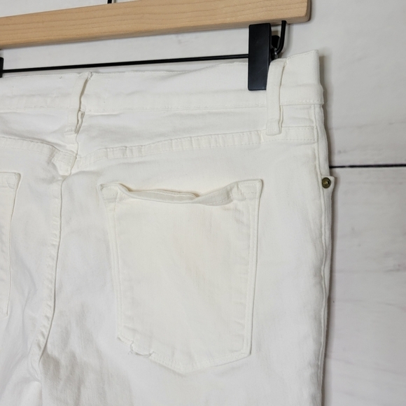 FRAME Le Skinny de Jeanne Crop White Denim Jeans Women's Size 31 Low Rise Skinny - Picture 9 of 14